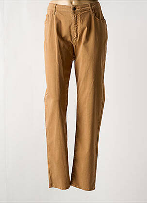 Pantalon droit stretch taille normale beige FRANCE RIVOIRE femme