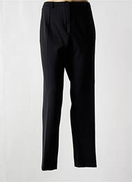 Pantalon droit tissage crêpe taille normale noir FRANCE RIVOIRE femme