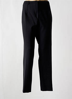 Pantalon droit tissage crêpe taille normale noir FRANCE RIVOIRE femme