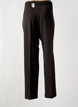 Pantalon droit tissage crêpe taille normale marron FRANCE RIVOIRE femme