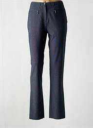 Pantalon slim poches taille haute bleu FRANCE RIVOIRE femme