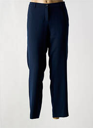 Pantalon droit tissage crêpe taille normale bleu FRANK WALDER femme