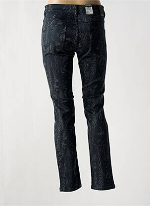 Pantalon slim tissage popeline taille normale bleu ZERRES femme