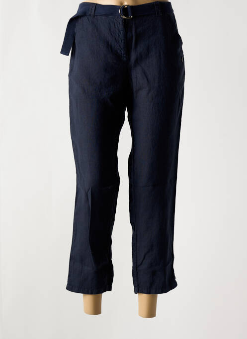 Pantalon 7/8 taille à pinces taille normale bleu DIPLODOCUS femme