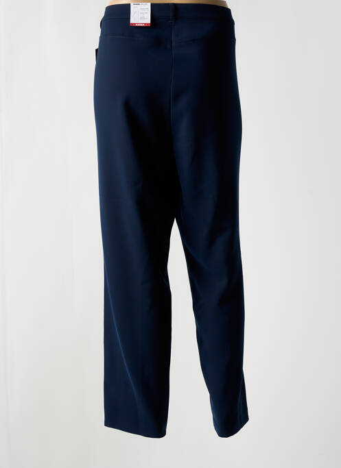 Pantalon droit fermeture zippée sous rabat boutonné taille normale bleu FRANK WALDER femme