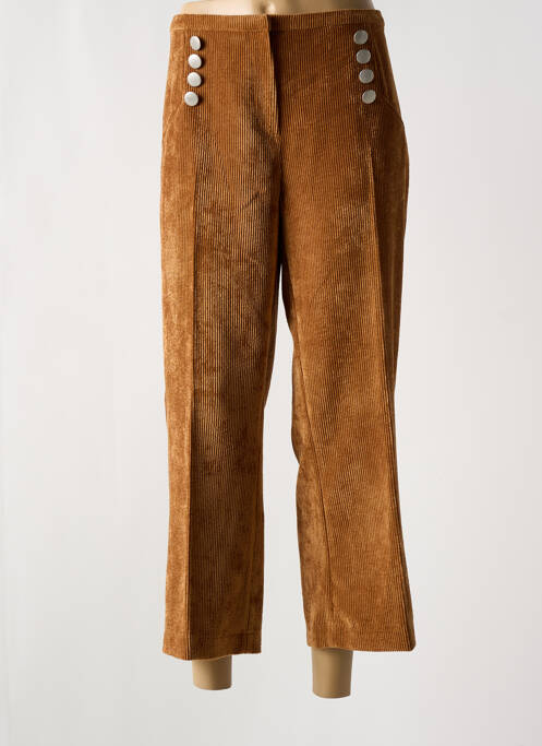 Pantalon 7/8 marron SIGNE NATURE pour femme