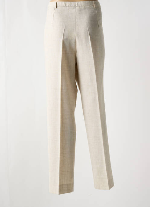 Pantalon droit beige FRANCE RIVOIRE pour femme