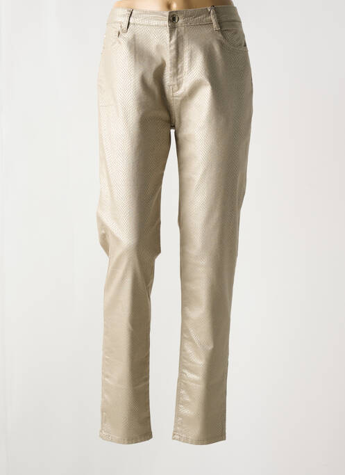 Pantalon slim beige EVA KAYAN pour femme