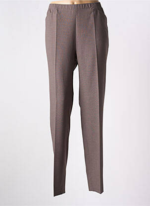 Pantalon droit taille élastique marron STARK femme