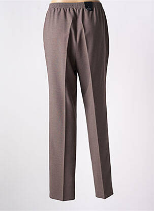 Pantalon droit taille élastique marron STARK femme