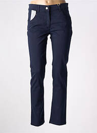 Pantalon slim taille élastique bleu ZERRES femme