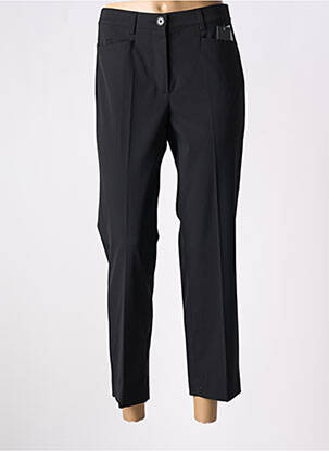 Pantalon 7/8 fermeture zippée sous rabat boutonné noir ZERRES femme