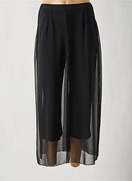 Pantalon large fermeture zip latéral taille normale noir FRANCE RIVOIRE femme