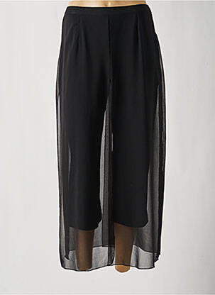 Pantalon large fermeture zip latéral taille normale noir FRANCE RIVOIRE femme