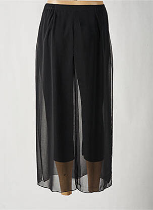 Pantalon large fermeture zip latéral taille normale noir FRANCE RIVOIRE femme