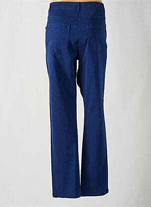 Pantalon slim tissage popeline taille normale bleu PAUSE CAFE femme