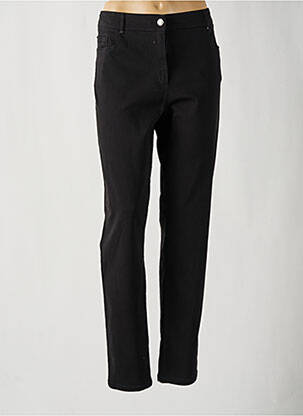 Pantalon slim tissage popeline taille normale noir PAUSE CAFE femme