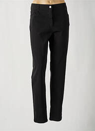 Pantalon slim tissage popeline taille normale noir PAUSE CAFE femme