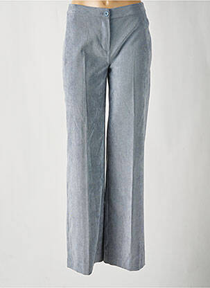 Pantalon flare stretch taille haute bleu SIGNE NATURE femme