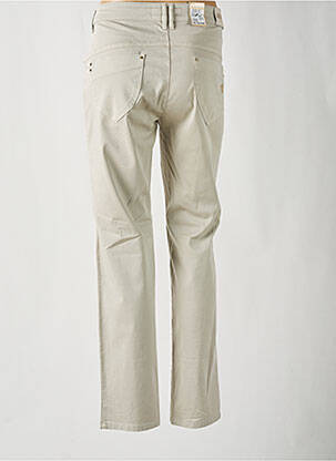Pantalon slim tissage popeline taille normale beige ZERRES femme