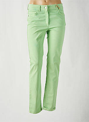 Jeans coupe slim stretch taille normale vert ZERRES femme
