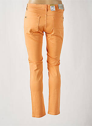 Pantalon slim tissage popeline taille normale orange ZERRES femme