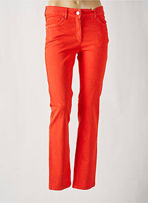 Jeans coupe slim stretch taille normale rouge ZERRES femme