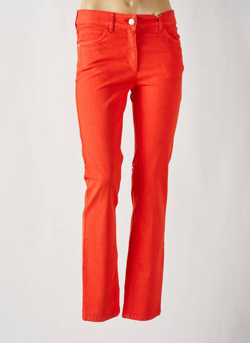 Jeans coupe slim stretch taille normale rouge ZERRES femme