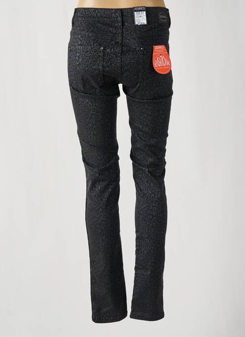 Jeans coupe slim broderie rivets taille normale noir ZERRES femme