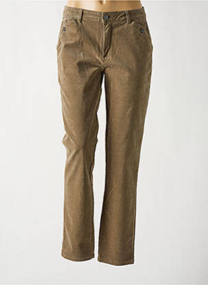 Pantalon droit stretch taille normale vert EVA KAYAN femme