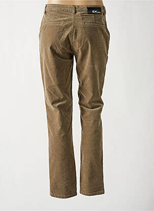 Pantalon droit stretch taille normale vert EVA KAYAN femme