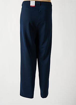 Pantalon droit fermeture zippée sous rabat boutonné taille normale bleu FRANK WALDER femme