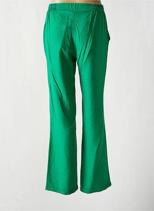 Pantalon large coupe fluide taille haute vert SIGNE NATURE femme