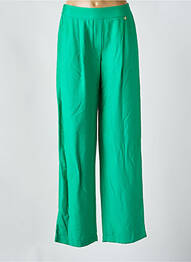 Pantalon large coupe fluide taille haute vert FABIENNE CHAPOT femme