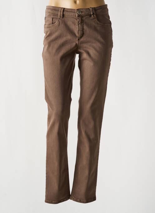 Jeans coupe slim marron STARK pour femme