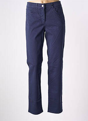 Pantalon slim tissage popeline taille normale bleu ANGELS femme