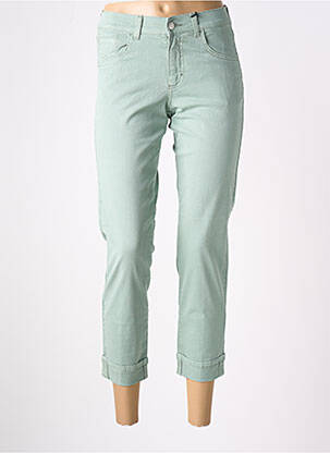 Jeans coupe droite stretch taille normale vert ANGELS femme