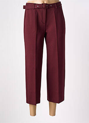 Pantalon 7/8 taille haute taille haute rouge ANDAM femme