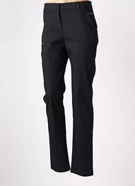 Pantalon chino fermeture zippée sous rabat boutonné taille haute noir CHRISTINE LAURE femme