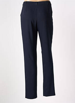 Pantalon droit tissage crêpe taille normale bleu CHRISTINE LAURE femme