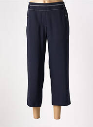 Pantacourt coupe droite bleu CHRISTINE LAURE femme