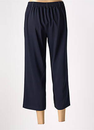 Pantacourt coupe droite bleu CHRISTINE LAURE femme