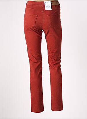 Pantalon droit stretch taille normale orange EAST DRIVE femme