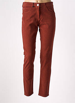 Pantalon slim stretch taille normale orange EAST DRIVE femme