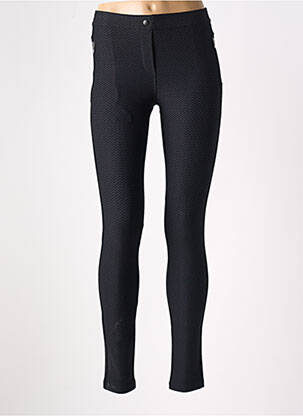 Pantalon slim taille élastique noir EAST DRIVE femme