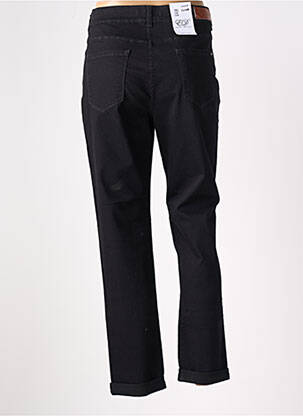 Pantalon 7/8 fermeture zippée sous rabat boutonné noir EAST DRIVE femme