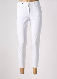 Pantalon 7/8 stretch taille normale blanc EAST DRIVE femme