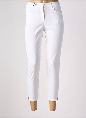 Pantalon 7/8 stretch taille normale blanc EAST DRIVE femme
