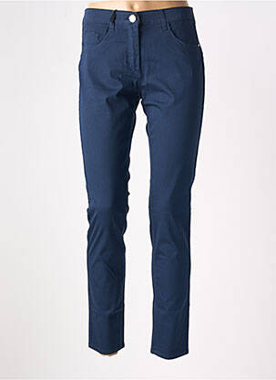 Pantalon slim taille basse taille basse bleu EAST DRIVE femme