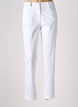 Pantalon droit stretch taille normale blanc EAST DRIVE femme